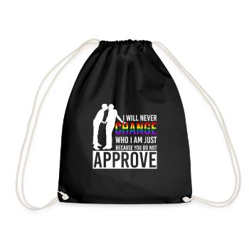 lgBT - Drawstring Bag - black - Front