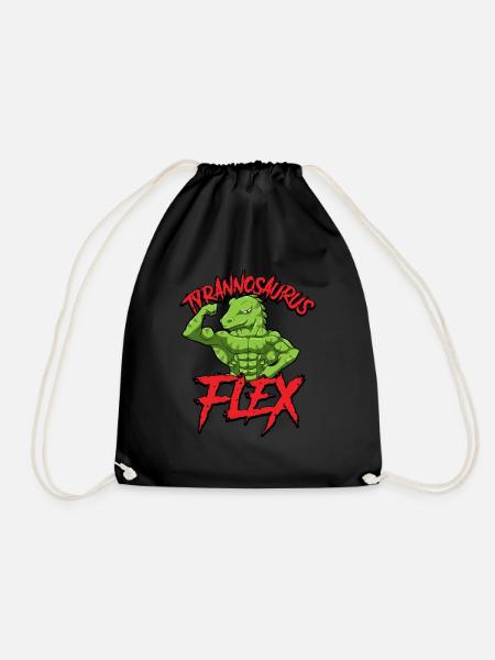 Fitness Gym Sport Power Lifting Tyrannosaurus Flex - Turnbeutel - Schwarz