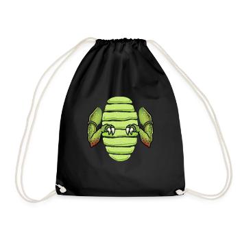 Costume De Dinosaure, Déguisement Halloween T-Rex - Sac de sport léger - noir - Devant