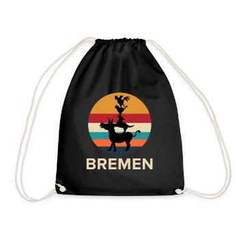 Musiciens de la ville de Brême, cadeau de Brême - Sac de sport léger - noir - Devant