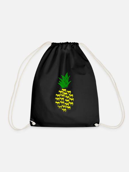 Esel Ananas - Turnbeutel - Schwarz