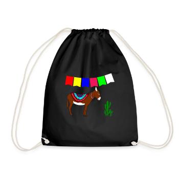 Âne mexicain - Sac de sport léger - noir - Devant