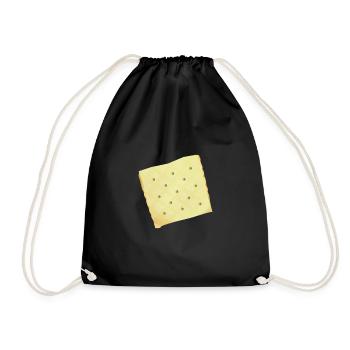Trockene weiße Cracker-Liebhabergrafik - Turnbeutel - Schwarz - Vorne