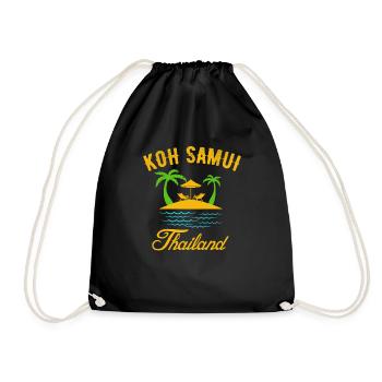 Koh Samui for Thailand vacationers - Drawstring Bag - black - Front