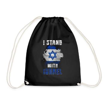 Israel - Turnbeutel - Schwarz - Vorne