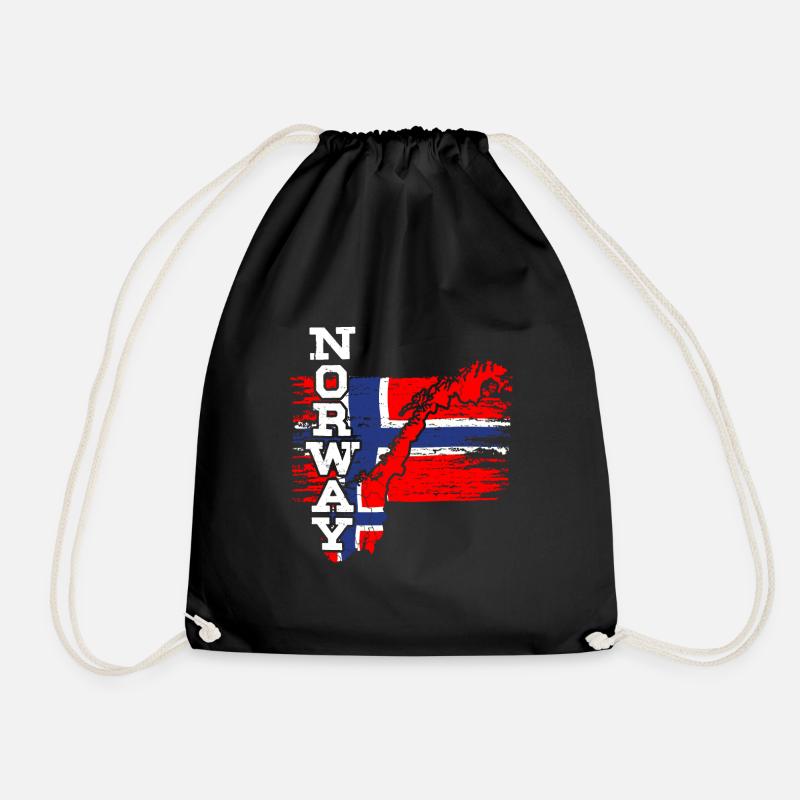 Norway - Drawstring Bag - black