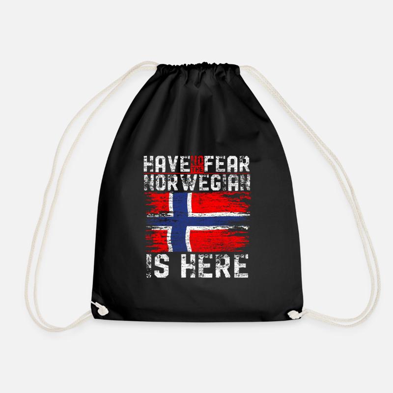 Norwegen Norweger - Turnbeutel - Schwarz