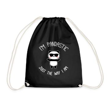 panda - Drawstring Bag - black - Front