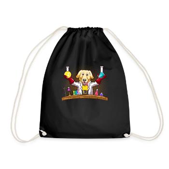 Labrador retriever chien laboratoire chimie chimie - Sac de sport léger - noir - Devant