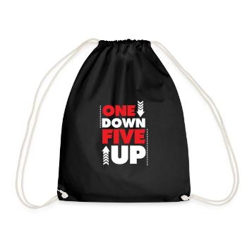 Cool One Down Five Up Shifting Bike Lovers gift - Drawstring Bag - black - Front