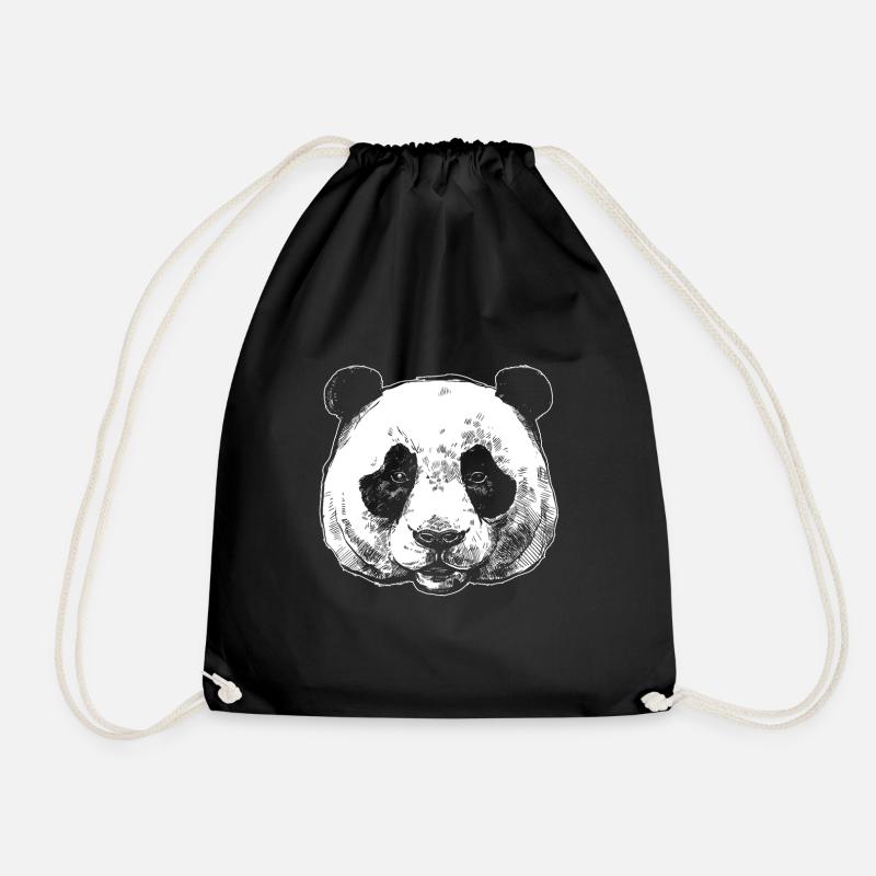 Panda Bär - Turnbeutel - Schwarz
