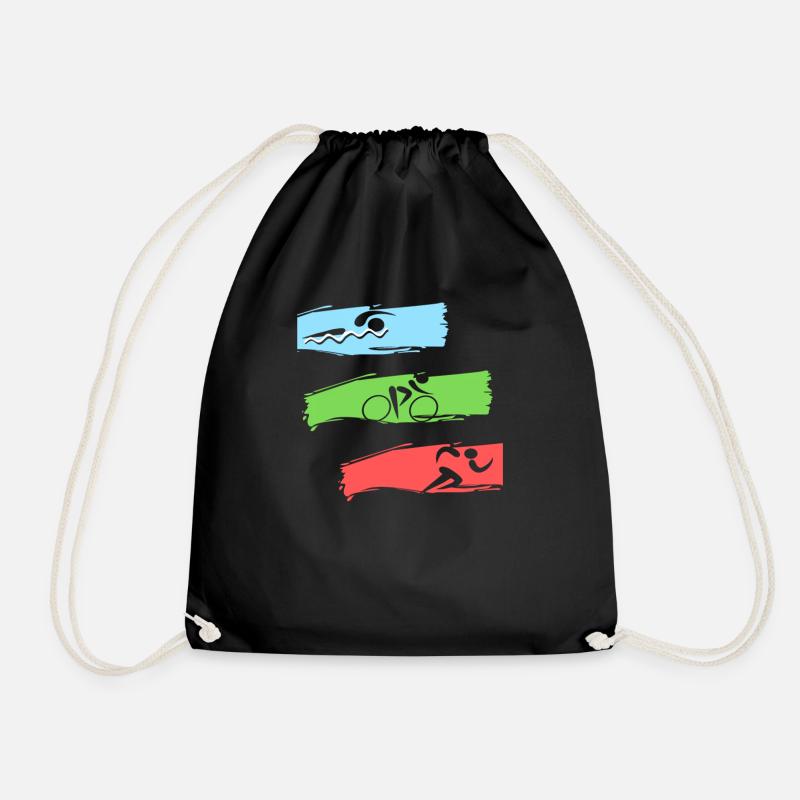 Triathlon - Drawstring Bag - black