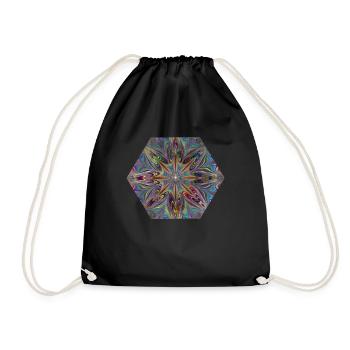 DMT, drugs, LSD, psychedelic, psytrance gift - Drawstring Bag - black - Front