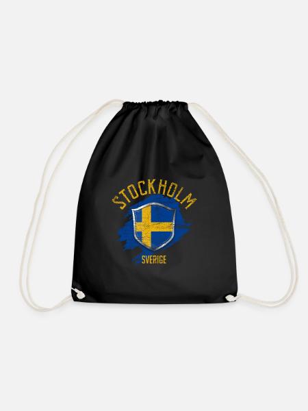 Schweden Stockholm - Turnbeutel - Schwarz
