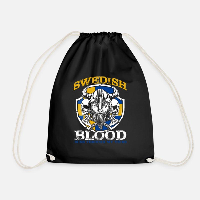 Schweden Nation - Turnbeutel - Schwarz