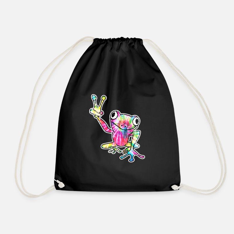 Frog Tree Frog - Drawstring Bag - black