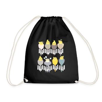 Piano cockatiel - Sac de sport léger - noir - Devant