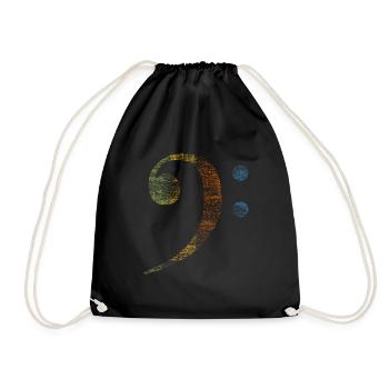 Clé de guitare - Sac de sport léger - noir - Devant