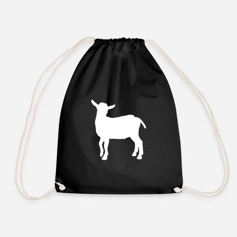 goat - Drawstring Bag - black