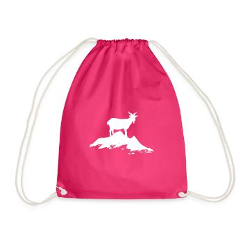 Goat mountain goat - Drawstring Bag - fuchsia - Front