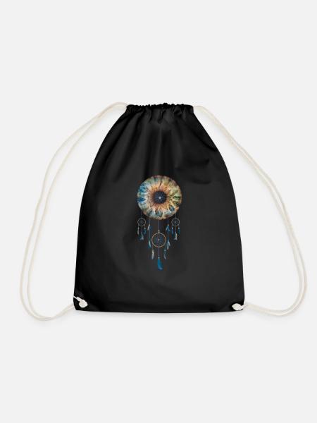 Auge Traumfänger, Iris, Spirituell Geschenk - Turnbeutel - Schwarz