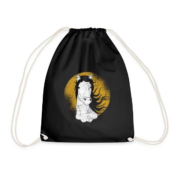 cheval - Sac de sport léger - noir - Devant