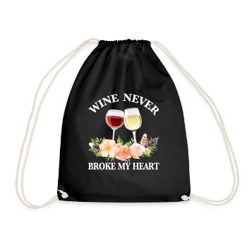 Wine Never Broke My Heart sommelier amateur de vin - Sac de sport léger - noir - Devant