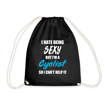 Biking Bike Bike Biker Biking Gift - Drawstring Bag - black - Front