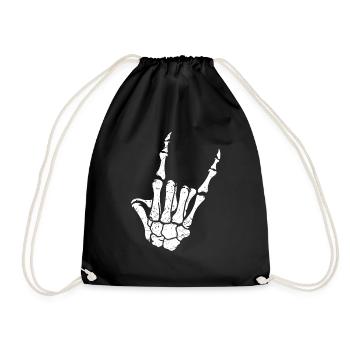 Conception Rock On Horns Skeleton, Rock On, Heavy - Sac de sport léger - noir - Devant