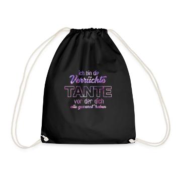 I am the crazy aunt - Drawstring Bag - black - Front