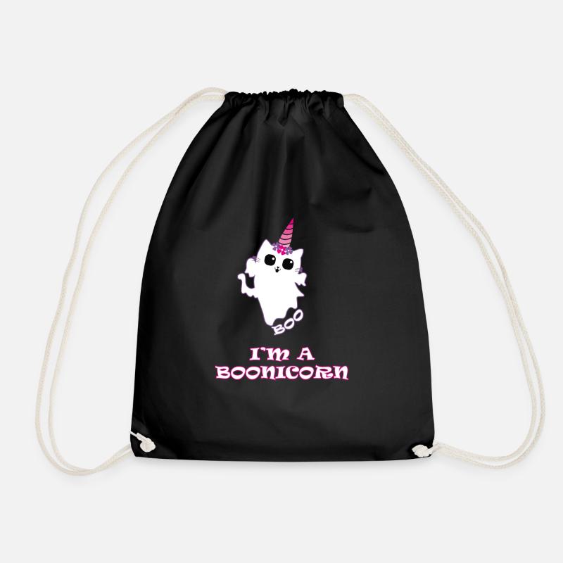 Boonicorn - niedlicher magischer Halloween-Einhorn-Geist - Turnbeutel - Schwarz