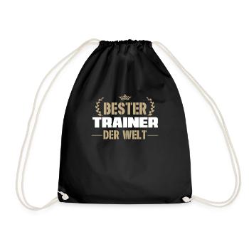 Bester Trainer der Welt Trainer Team Coach - Turnbeutel - Schwarz - Vorne
