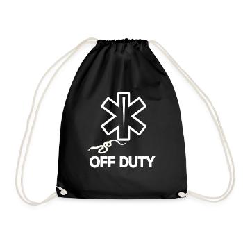 Off Duty Arzt Doktor Medizin Geschenk Sprüche Idee - Turnbeutel - Schwarz - Vorne