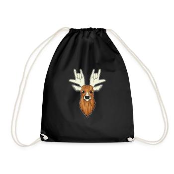 Deer ASL Deaf - Sac de sport léger - noir - Devant