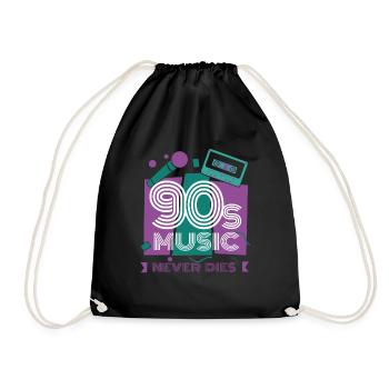 90 er - Drawstring Bag - black - Front