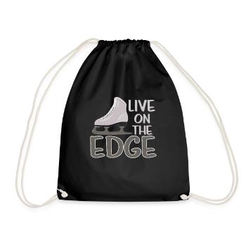 Figure Skating Figure Skaters - Drawstring Bag - black - Front