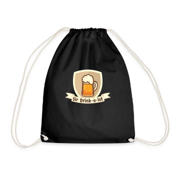 Monsieur bois beaucoup - ivrogne - Sac de sport léger - noir - Devant
