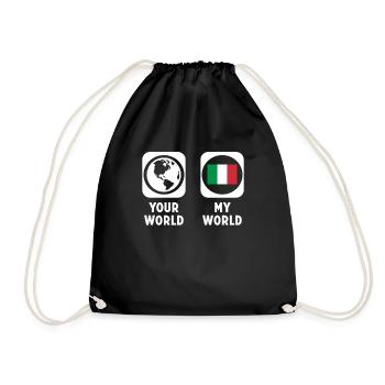 Italien - Turnbeutel - Schwarz - Vorne