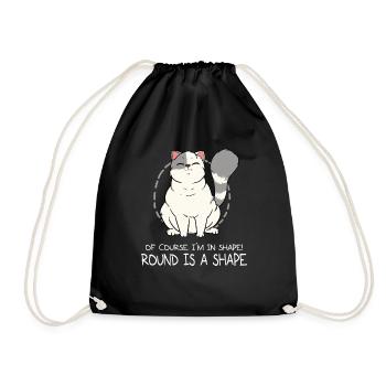 Chatte grasse forme moelleuse moelleuse - Sac de sport léger - noir - Devant