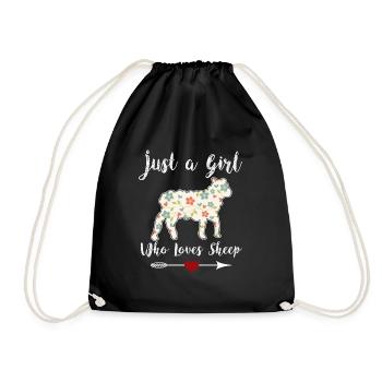 JUSTE UNE FILLE WHO LOVES SHEEP - Sac de sport léger - noir - Devant