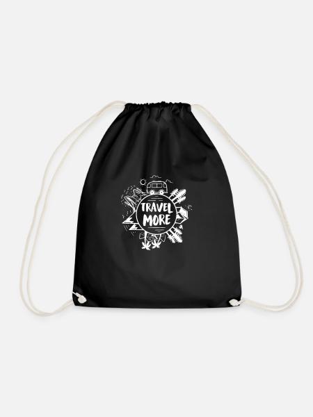 Travel More - Camper Vanlife Travelling Mountains - Sac de sport léger - noir