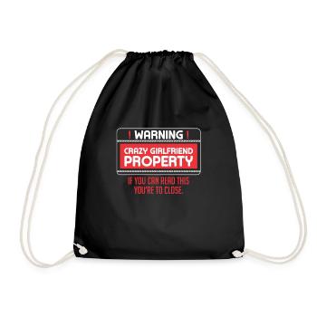 Folle petite amie propriété ami - Sac de sport léger - noir - Devant