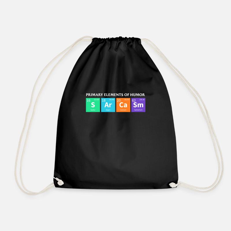 Science Sarcasme Éléments primaires de l’humour - Sac de sport léger - noir