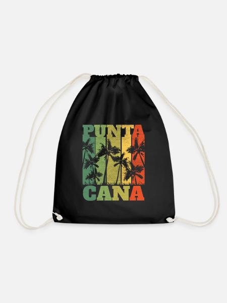Punta Cana Dominikanische Republik Retro Geschenk - Turnbeutel - Schwarz