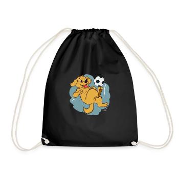 Chien Football Footballeur Chiot Ball Terrier - Sac de sport léger - noir - Devant