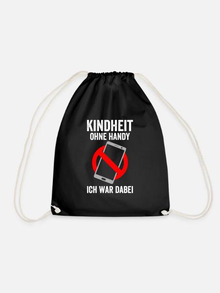 Kindheit ohne Handy Ich war dabei Kindheit Han - Turnbeutel - Schwarz
