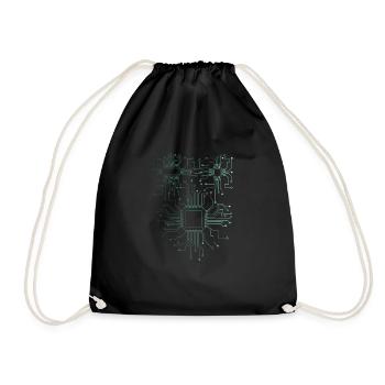 Computer Scientist Admin Hardware CPU - Drawstring Bag - black - Front