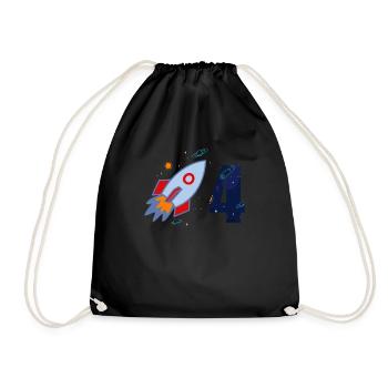 4ème anniversaire chemise enfant cadeau 4 ans - Sac de sport léger - noir - Devant
