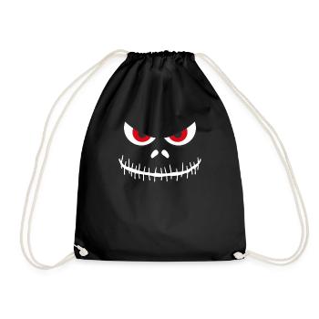 Cadeau déguisement effrayant yeux Halloween visage rouge - Sac de sport léger - noir - Devant