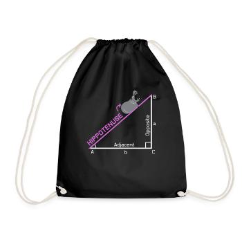 Idée de conception de cadeau de plaisanterie drôle de nerd Hippotenuse - Sac de sport léger - noir - Devant